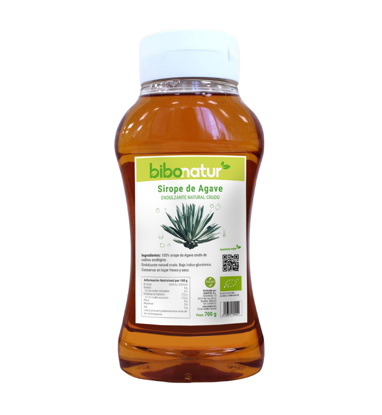 Sirop d'agave bio 1 L - 100 % naturel - Sans additif