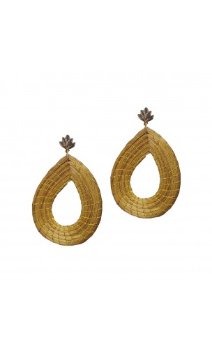 Boucles d'oreilles en or végétal – SEVILLE – Biobijou Capim dourado – Sloweco