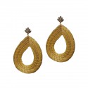 Boucles d'oreilles en or végétal – SEVILLE – Biobijou Capim dourado – Sloweco