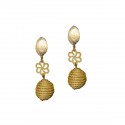 Pendientes oro vegetal – NEW YORK – Biojoya Capim dourado – Sloweco