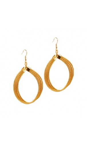 Boucles d'oreilles en or végétal – BUENOS AIRES – Biobijou Capim dourado – Sloweco