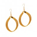 Boucles d'oreilles en or végétal – BUENOS AIRES – Biobijou Capim dourado – Sloweco