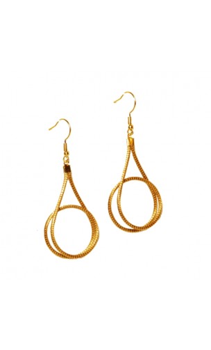 Boucles d'oreilles en or végétal – PRAGUE – Biobijou Capim dourado – Sloweco