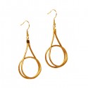 Boucles d'oreilles en or végétal – PRAGUE – Biobijou Capim dourado – Sloweco