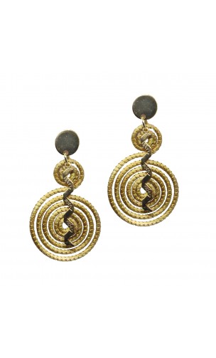 Pendientes oro vegetal – VENECIA – Biojoya Capim dourado – Sloweco