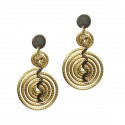 Pendientes oro vegetal – VENECIA – Biojoya Capim dourado – Sloweco