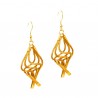 Boucles d'oreilles en or végétal – FLORENCE – Biobijou Capim dourado – Sloweco