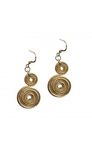 Boucles d'oreilles en or végétal – IGUAZÚ – Biobijou Capim dourado – Sloweco