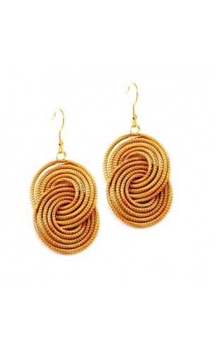 Boucles d'oreilles en or végétal – PARIS – Biobijou Capim dourado – Sloweco