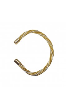 Brazalete de oro vegetal –  LA HABANA – Blanco – Biojoya Capim dourado – Sloweco