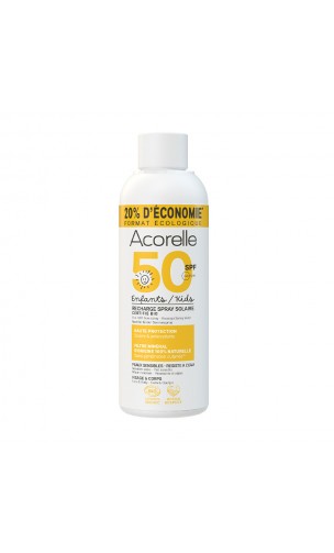 Spray solaire BIO enfant SPF 50 - Sans Parfum - Acorelle- 150 ml