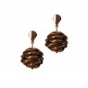 Boucles d'oreilles en or végétal – PARADISE - Brun – Biobijou Capim dourado – Sloweco