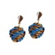 Boucles d'oreilles en or végétal – PARADISE - Turquoise – Biobijou Capim dourado – Sloweco