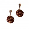 Pendientes oro vegetal – PARADISE - Vino – Biojoya Capim dourado – Sloweco