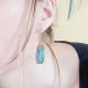 Boucles d'oreilles en or végétal – VINICUNCA - Turquoise – Biobijou Capim dourado – Sloweco