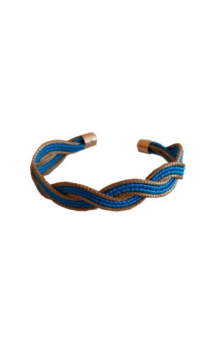 Jonc en or végétal – PAPUA - Turquoise – Biobijou Capim dourado – Sloweco