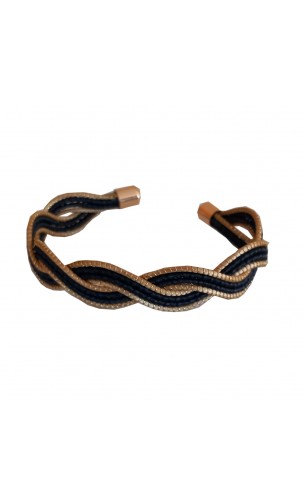 Brazalete de oro vegetal – PAPUA – Negro – Biojoya Capim dourado – Sloweco