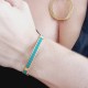 Pulsera semirrígida de oro vegetal – VINICUNCA - Azul caribe – Biojoya Capim dourado – Sloweco