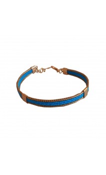 Bracelet semi-rigide en or végétal - VINICUNCA - Turquoise - Biobijou Capim dourado – Sloweco