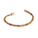 Brazalete de oro vegetal –  HAWAI – Oro, amarillo y naranja – Biojoya Capim dourado – Sloweco