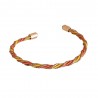 Brazalete de oro vegetal –  HAWAI – Oro, amarilla y naranja – Biojoya Capim dourado – Sloweco