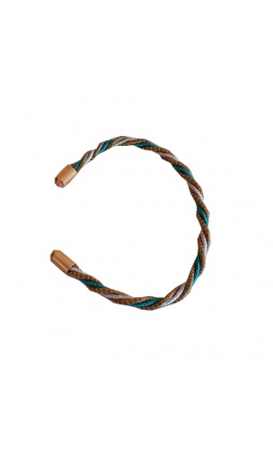 Brazalete de oro vegetal –  HAWAI – Oro, blanco & caribe – Biojoya Capim dourado – Sloweco