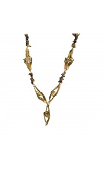 Collier or végétal – FLORENCE – Biobijou Capim dourado – Sloweco