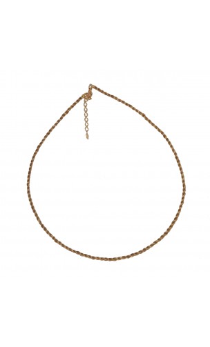 Collier en or végétal – DANUBE – Biobijou Capim dourado - Vendu sans pendentif  – Sloweco