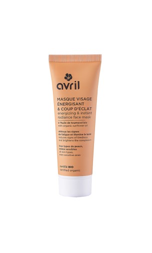 Masque visage bio  - énergisant & coup d’éclat - Avril - 50 ml.