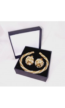 Caja joyas de oro vegetal – Pendientes PARADISE Brazalete LA HABANA - Blanco– Sloweco