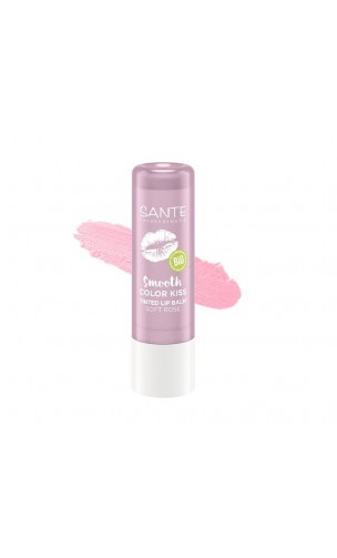 Baume à lèvres bio Couleur Kiss 04 Soft ROSE - SANTE - 4,8 g.