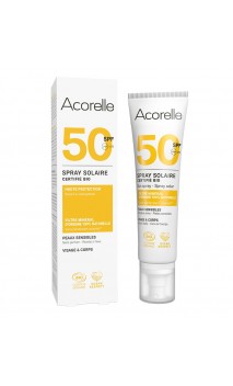 Spray Protector solar ecológico SPF 50 Sin perfume - Acorelle - 100 ml.