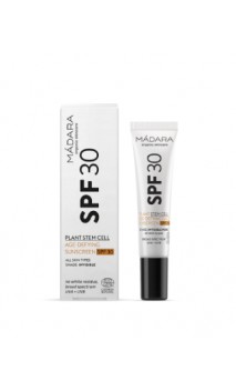 Mini Crème solaire naturel Visage Anti-Âge SPF 30 - Nude - MÁDARA - 10 ml.