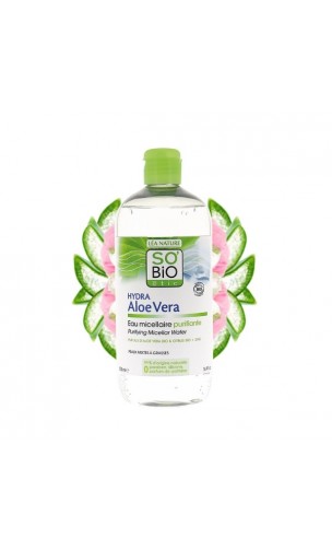 Eau Micellaire Bio Purifiante Hydra Aloe Vera Peau Mixte à Grasse Sobio étic 500 Ml