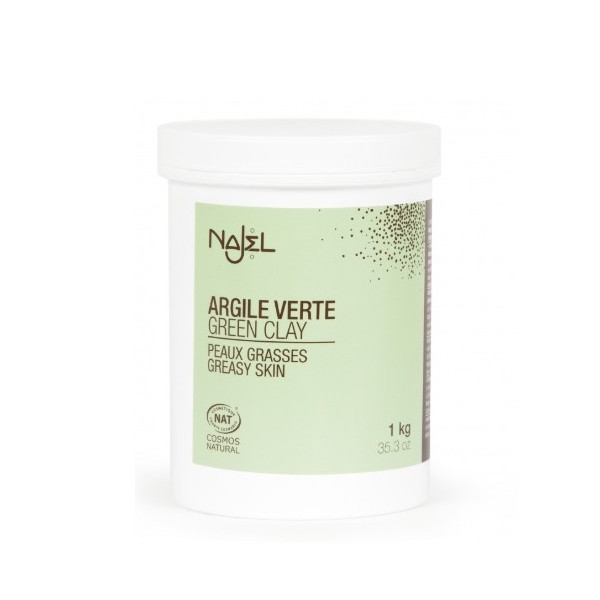 Arcilla verde natural en polvo - Piel grasa - Najel - 150 g. - BIOFERTA