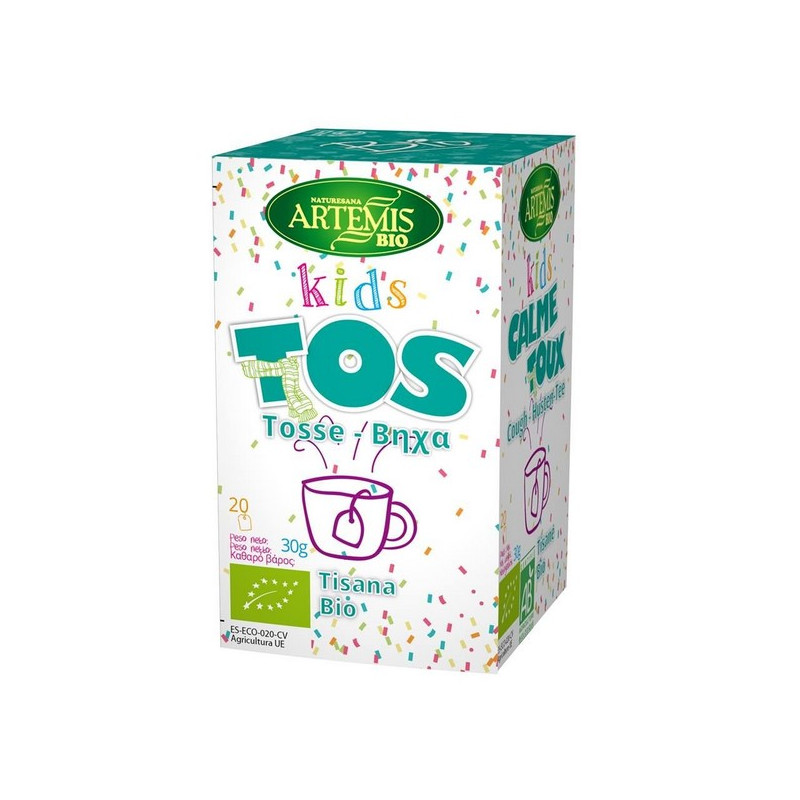Tisane BIO Kids Toux - Complément alimentaire - Artemis Bio - 20 sachets -  BIOFERTA